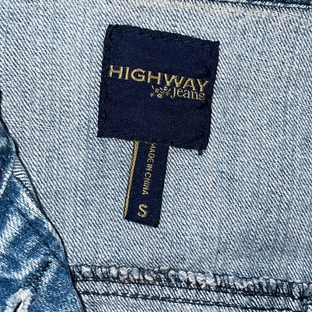 Highway Jeans Cropped Light Wash Denim Jacket Size Small 100% Cotton - Picture 8 of 9